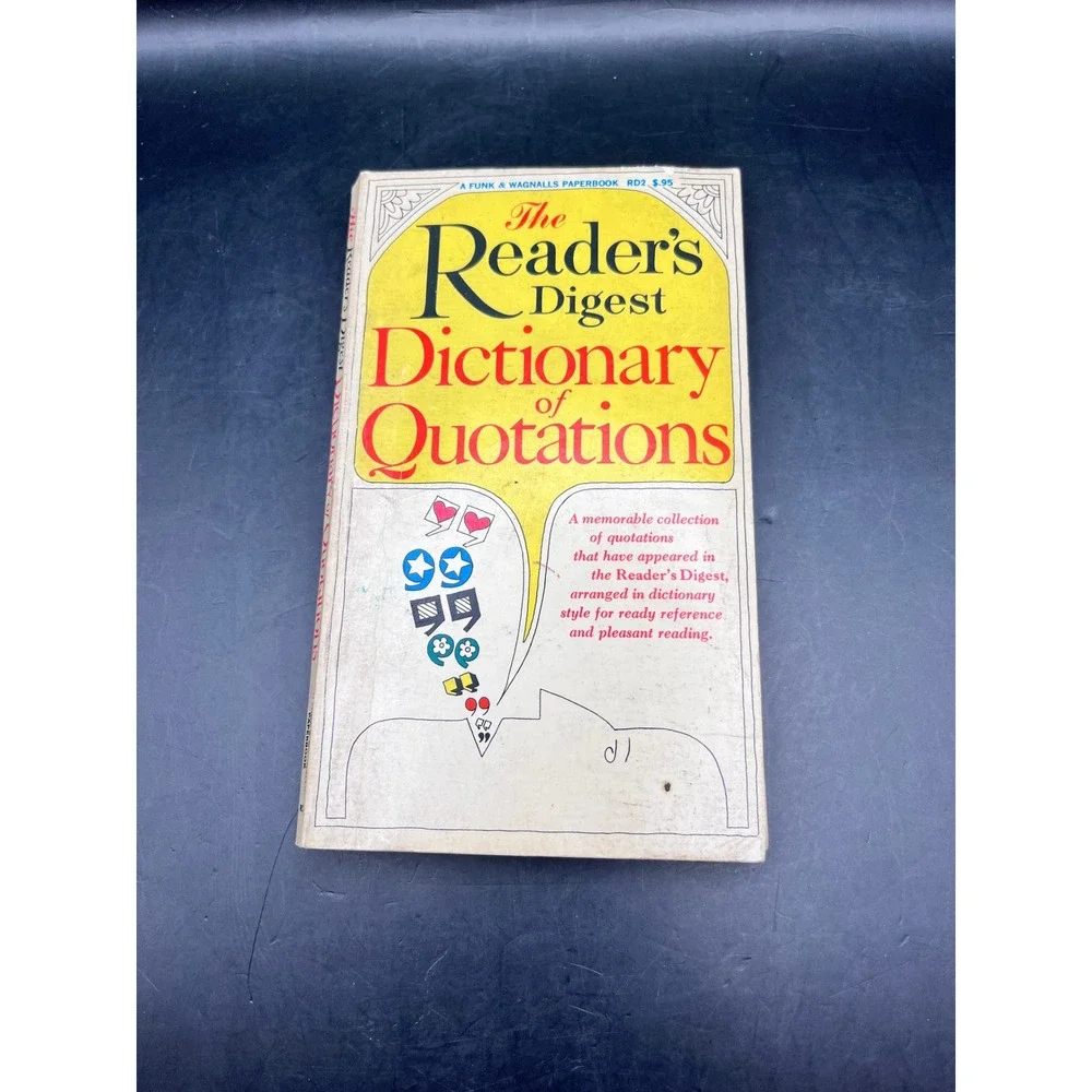 Vtg The Readers Digest Dictionary of Quotations Paperbac Quotes‎ Funk Wagnalls